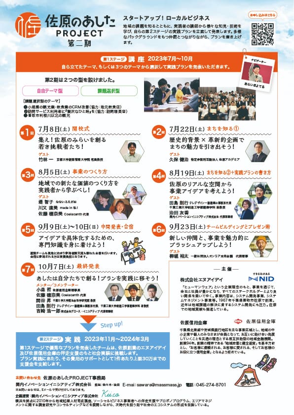 佐原のあしたPROJECT 第二期のチラシ画像